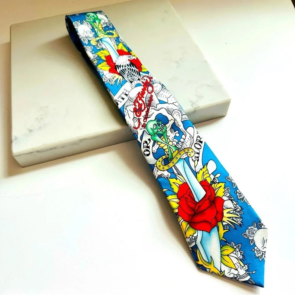 NWOT Vintage Ed Hardy Silk Tie